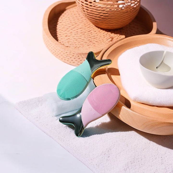💖🌀 Waterproof High-Frequency Vibration Facial Cleaner | Deep Pore Cleansing Device