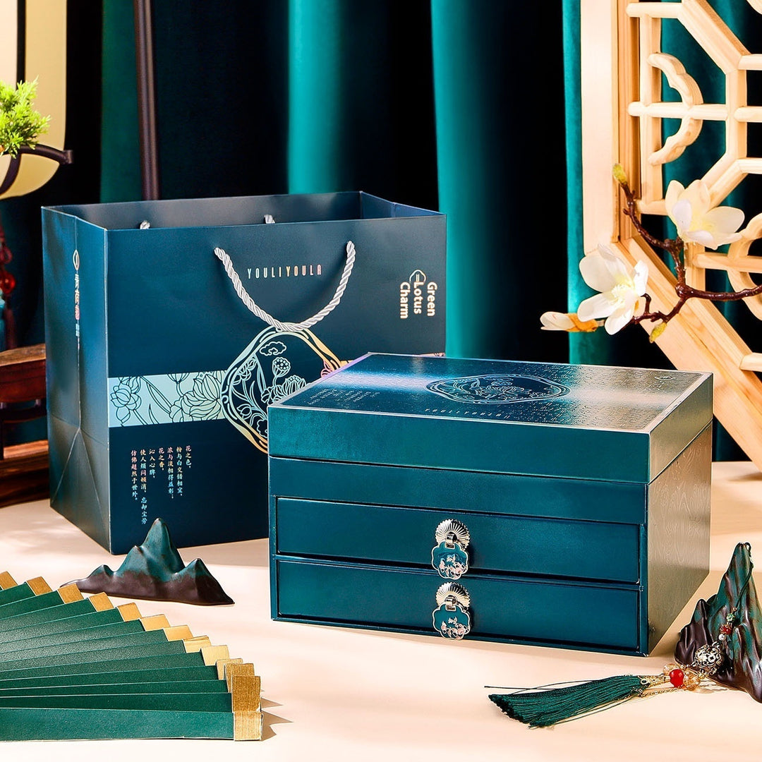 ✨ Green Lotus Beauty Makeup & Skincare Set — 18-Piece Complete Beauty Kit 💄🌿