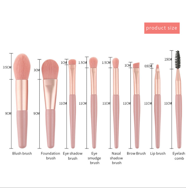✨ 8-Piece Macaron Mini Makeup Brush Set — cute, compact & flawless 💄🍬