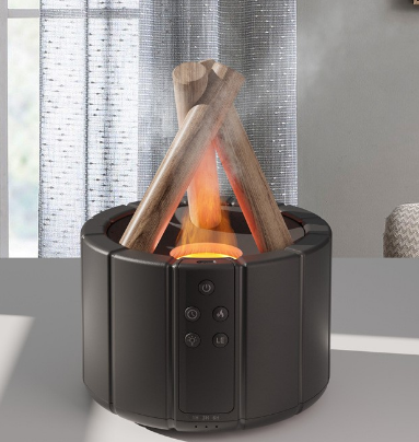 🔥 Simulated Flame Aromatherapy Machine | Ultrasonic Humidifier & Essential Oil Diffuser
