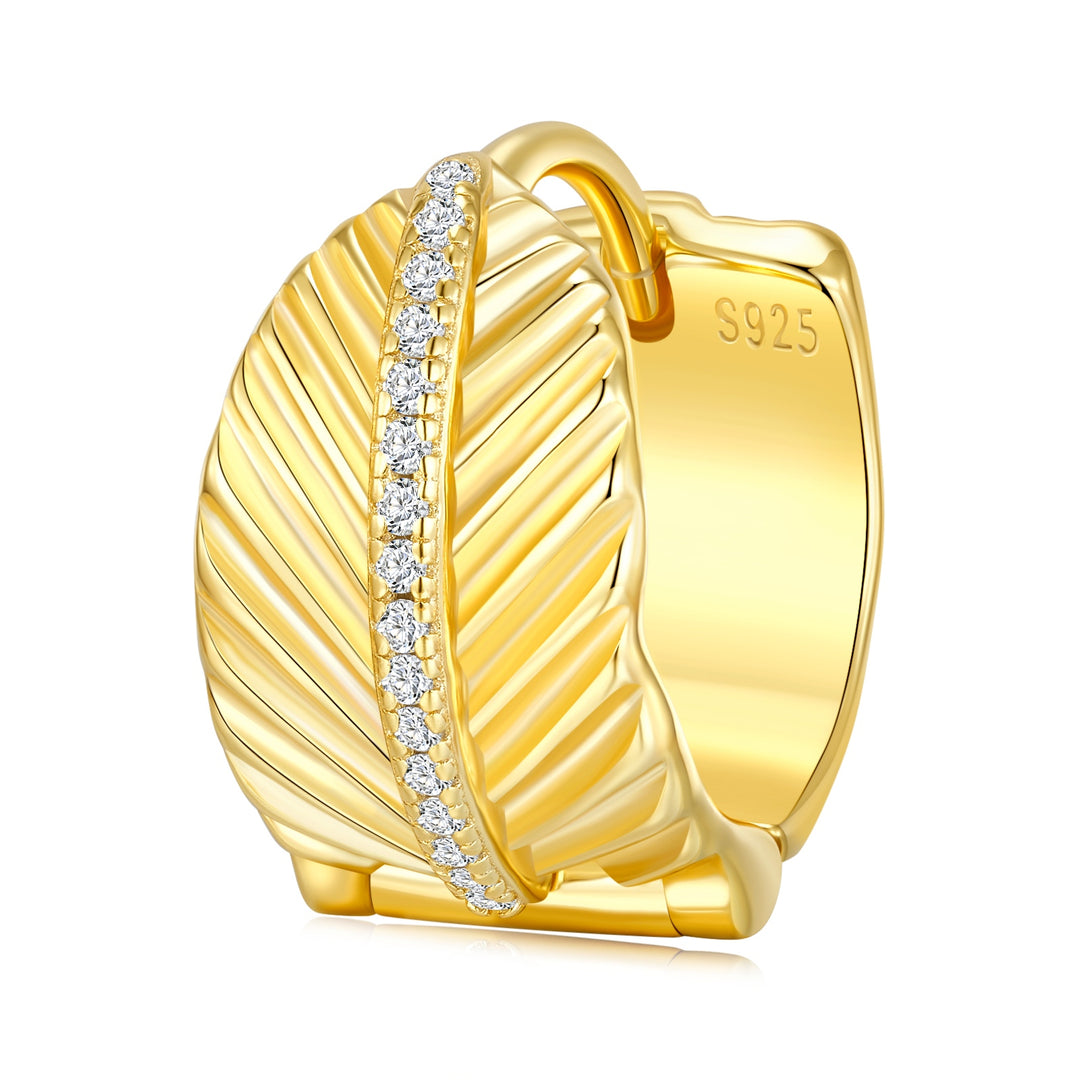 Luxury Minimalist Moissanite Earrings – Gold-Plated S925 Silver