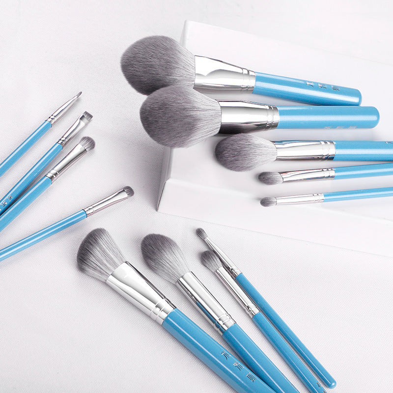 ✨ Simple Wooden Handle 13-Piece Makeup Brush Set 💄