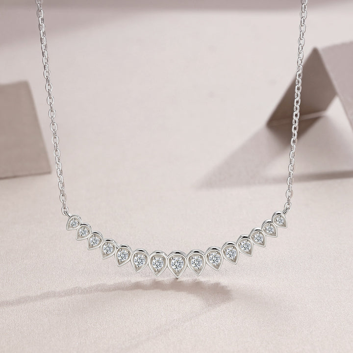 Luxury Minimalist Moissanite Pendant Necklace – Gold-Plated S925 Silver
