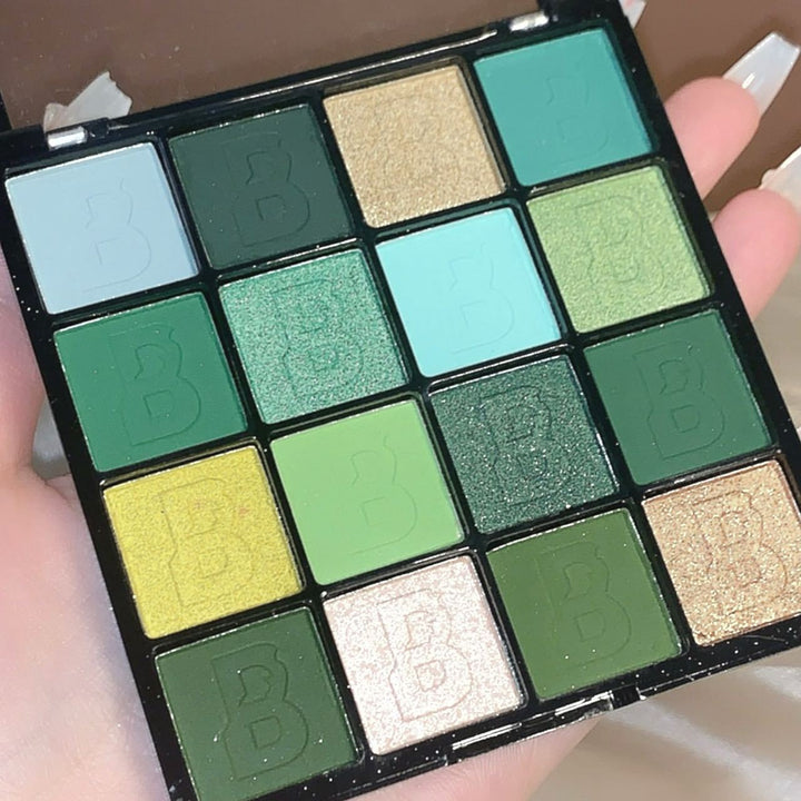 ✨ Pearl Glitter Eyeshadow Palette – Purple, Green & Pink Shimmer Sequin Shades ✨
