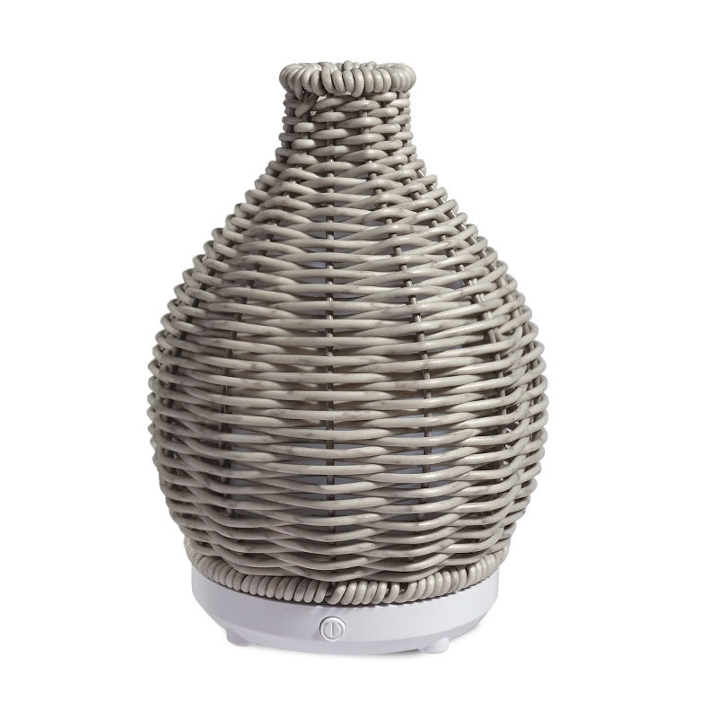 🌿💧 Rattan Domestic Aromatherapy Humidifier | Vase-Style Ultrasonic Desk Diffuser ✨