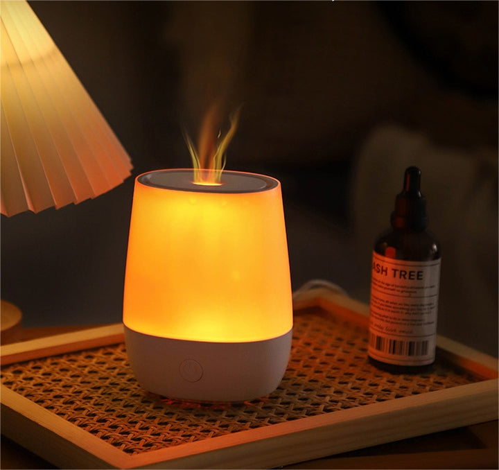 🔥💧 Creative Flame Aromatherapy Humidifier | USB Mini LED “Fire Effect” Diffuser