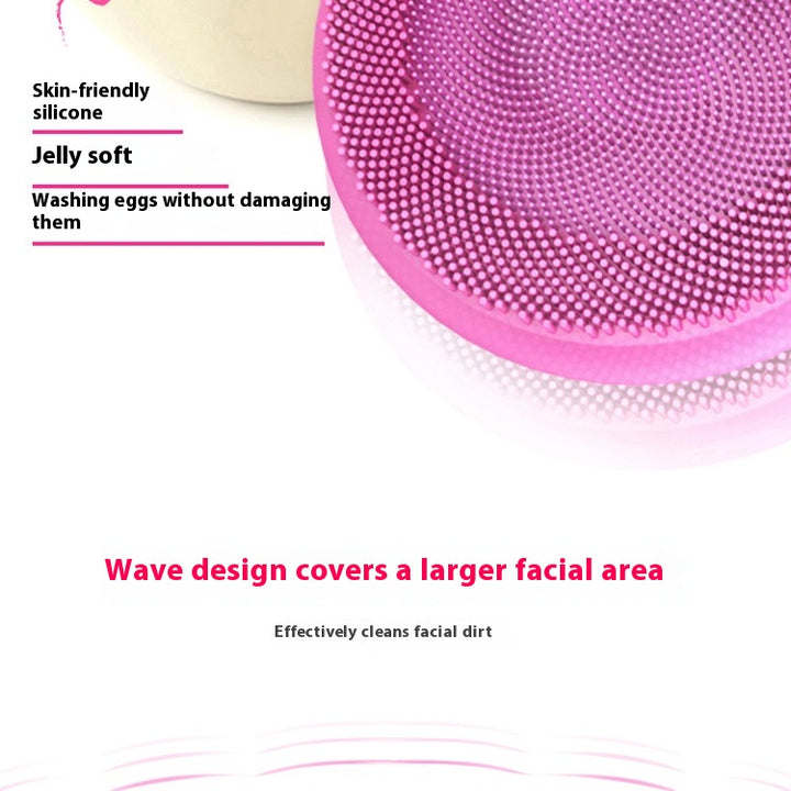 💖🧼 Electric Silicone Cleansing Instrument Ring | Ultrasonic Facial Cleanser