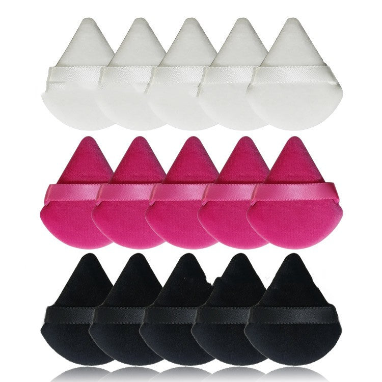 💄✨ Puff Suede Dry Powder Puff | Fan-Shaped Makeup Sponge