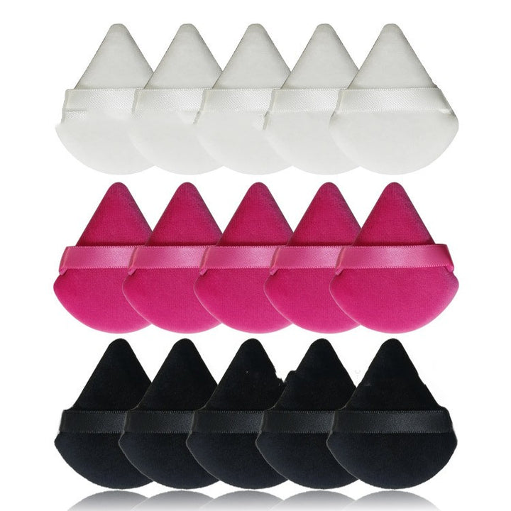 💄✨ Puff Suede Dry Powder Puff | Fan-Shaped Makeup Sponge