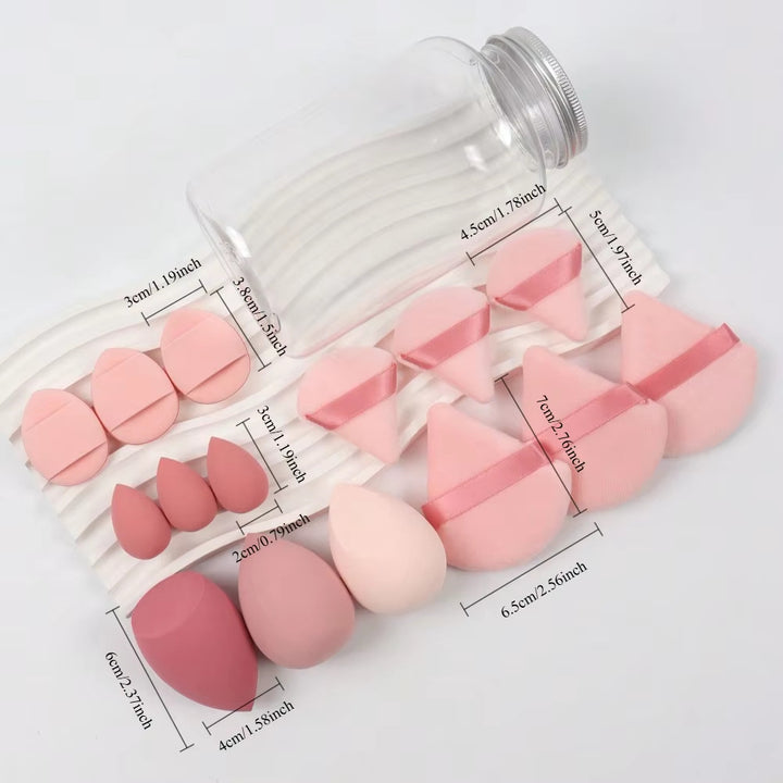 💄✨ 15-Piece Powder Puff Set in Floating Bottle