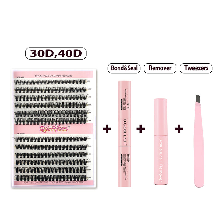 👁️✨ Set of Thick Curly False Eyelashes – Complete Lash Makeup Kit