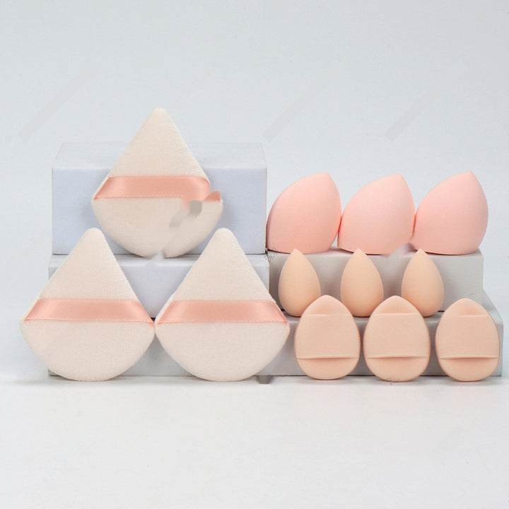 🥚💄 12-Piece Makeup Sponge Puff Set – Soft Beauty Blender Kit (Wet & Dry Use)
