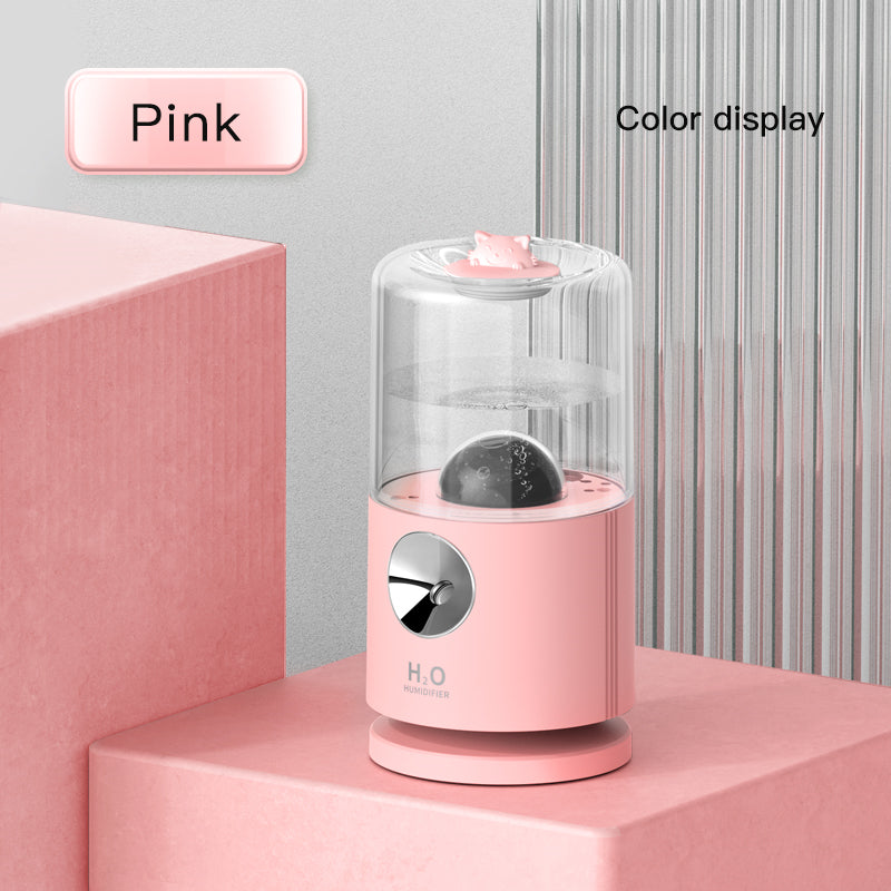 🌙💧 Smart Rotary Projection Humidifier | Mini Aroma Mist Diffuser ✨🌿