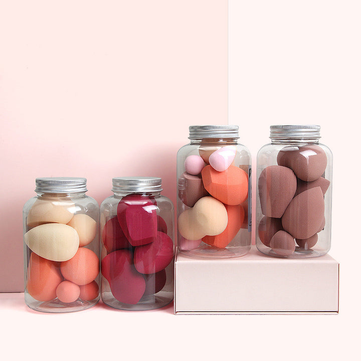 💄✨ Bottled Beauty Eggs | 8PCS Soft Gourd Makeup Sponge Set