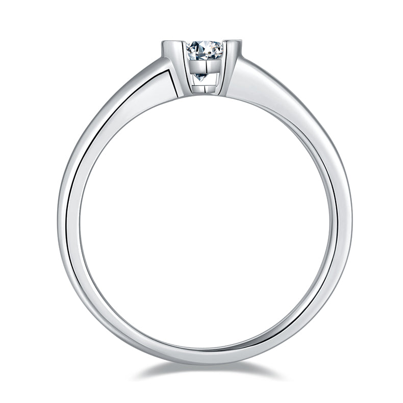 💍 Pear-Shaped Moissanite Ring – Platinum-Plated S925 Silver (4×6 mm, 2g, Sizes 5–9) 💍