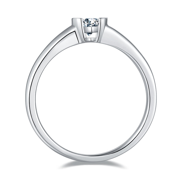 💍 Pear-Shaped Moissanite Ring – Platinum-Plated S925 Silver (4×6 mm, 2g, Sizes 5–9) 💍