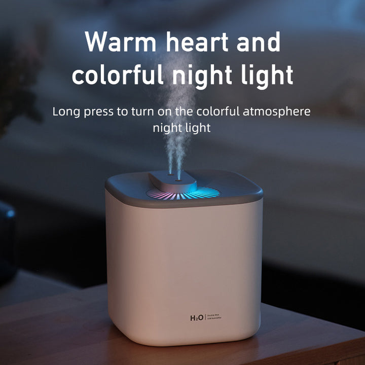 💧⚡ Dual-Jet Large Fog Humidifier | 3000ml Household Air Moisturizing Device ✨