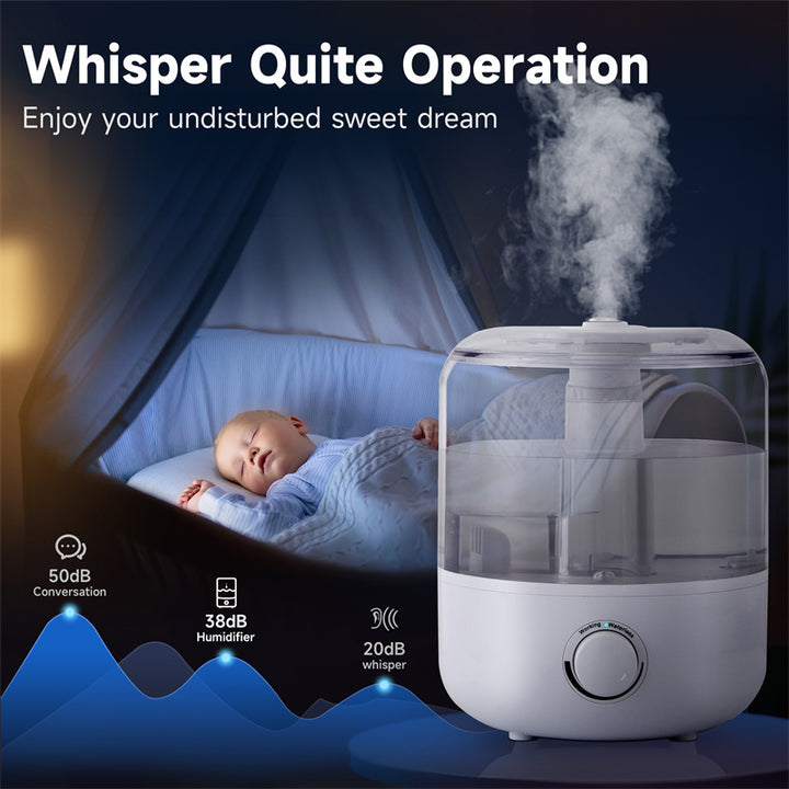 💧🏠 3L Mechanical Humidifier | Large Capacity BPA-Free Home Air Humidifier