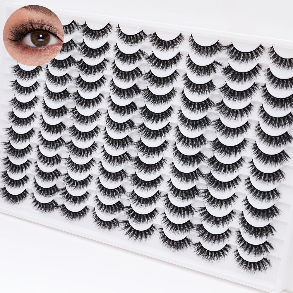 👁️✨ 3D False Eyelashes – Multi-Layered, Realistic, Soft & Comfortable