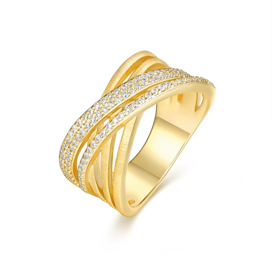 💍 Engraved Minimalist Moissanite Ring – Gold-Plated S925 Silver (7g, Sizes 5–9) 💍