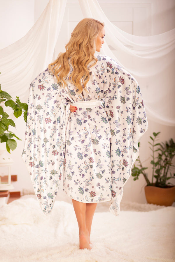 Peignoir satin ROBE DE CHAMBRE HULHULE (satin imprimé) Kalimo