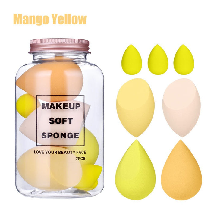 💄✨ Foreign Trade Makeup Puff | 7PCS Canned Drift Bottle Beauty Egg Set