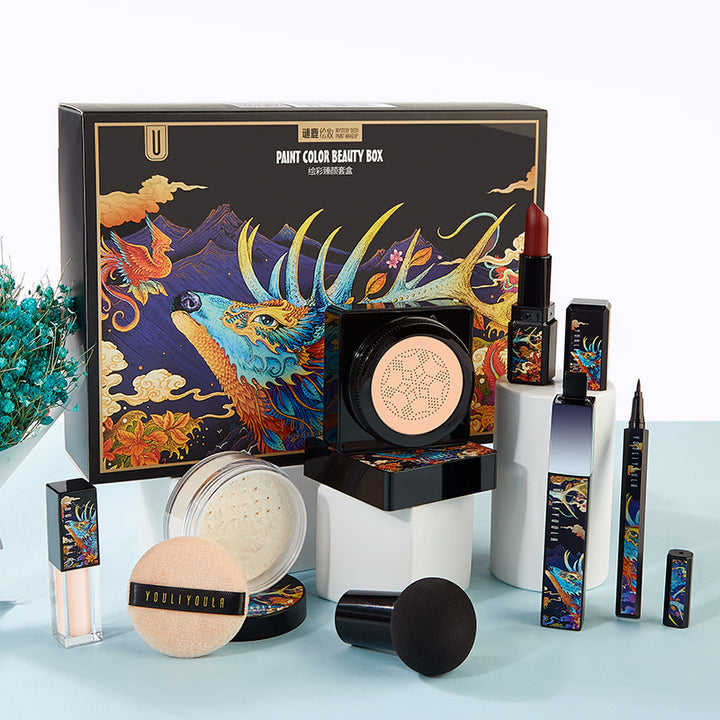 🦌💄 Elk Makeup 9-Piece Set | BB Cream, Lipstick & Full Face Kit ✨