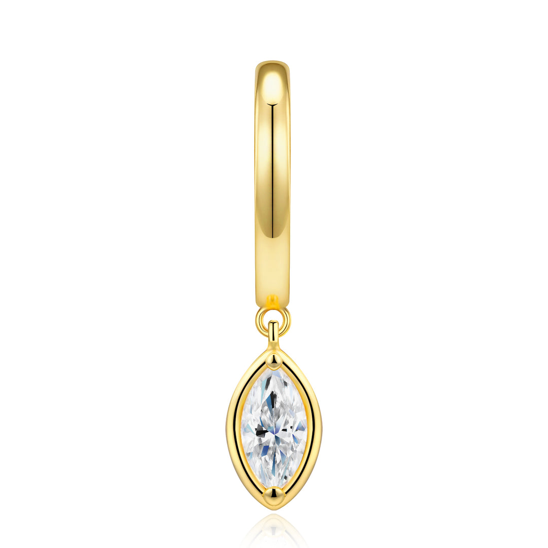 uxury Minimalist Oval Moissanite Earrings – Gold-Plated S925 Silver