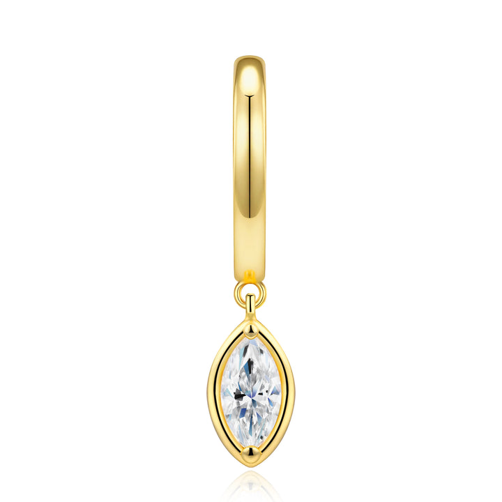 uxury Minimalist Oval Moissanite Earrings – Gold-Plated S925 Silver