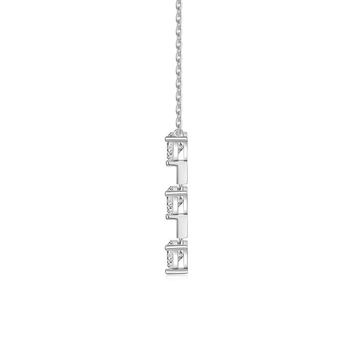 Luxury 1-Carat Moissanite Pendant Necklace Set – Gold-Plated S925 Silver