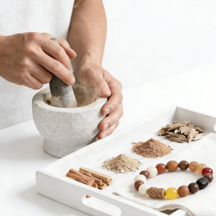 Chinese Herbal Bead Bracelet – Lightweight Traditional Wellness Jewelry
