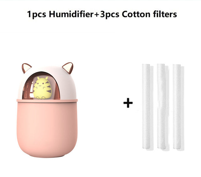 🐻💧 Mini Bear Humidifier | Silent USB Air Mist Rehydrating Spray 🌿✨
