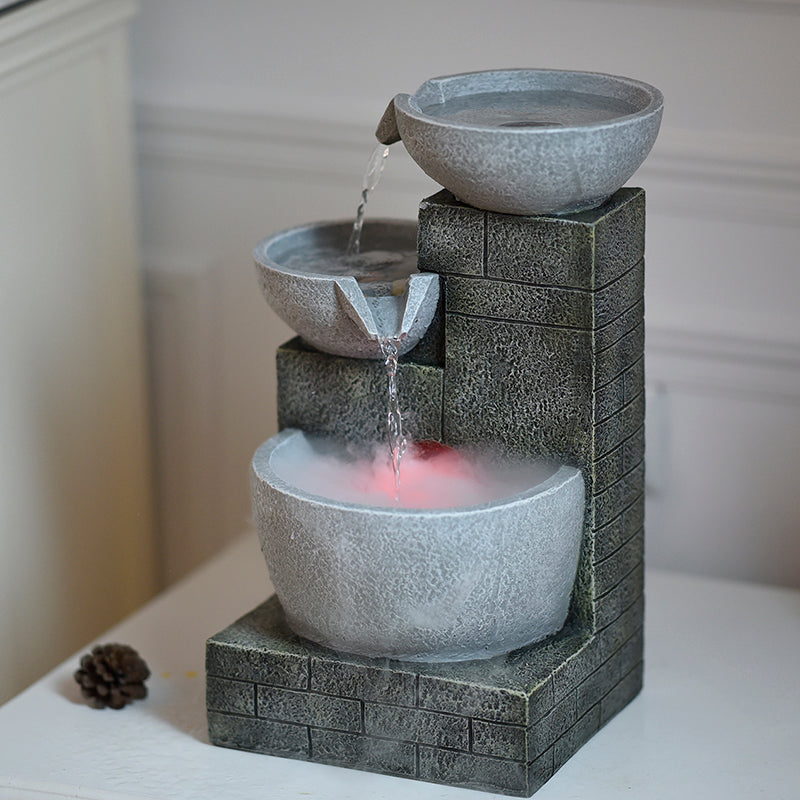 💧🏞️ Modern Simple Desktop Fountain Humidifier | Decorative Waterscape Mist Unit