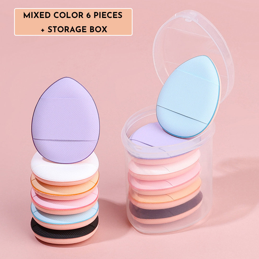 🥚💄 Mini Finger Makeup Puff Set – Professional Concealer & Foundation Cushion Sponge (Travel Size Beauty Tool)