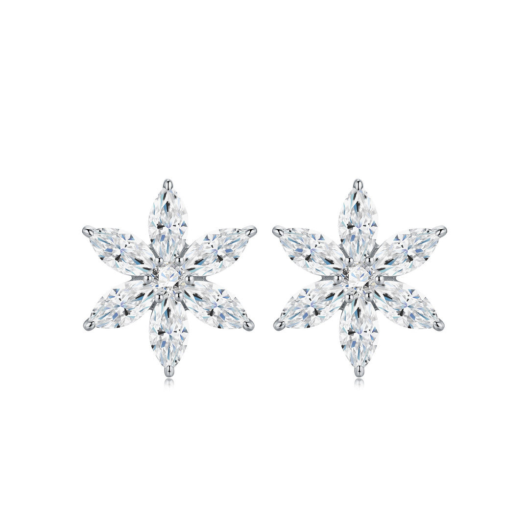 Luxury Minimalist Moissanite Earring Set – Platinum-Plated S925 Silver Jewelry