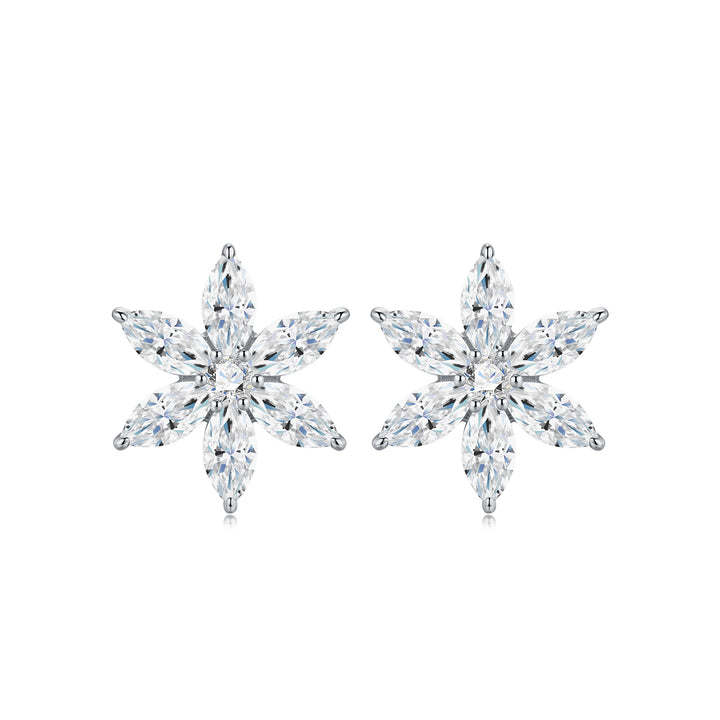 Luxury Minimalist Moissanite Earring Set – Platinum-Plated S925 Silver Jewelry