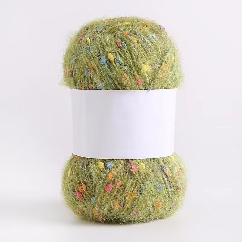 Colored Mohair Knitting Yarn – Soft Hand Woven Mohair Thread for Sweaters, Scarves & DIY Crafts
