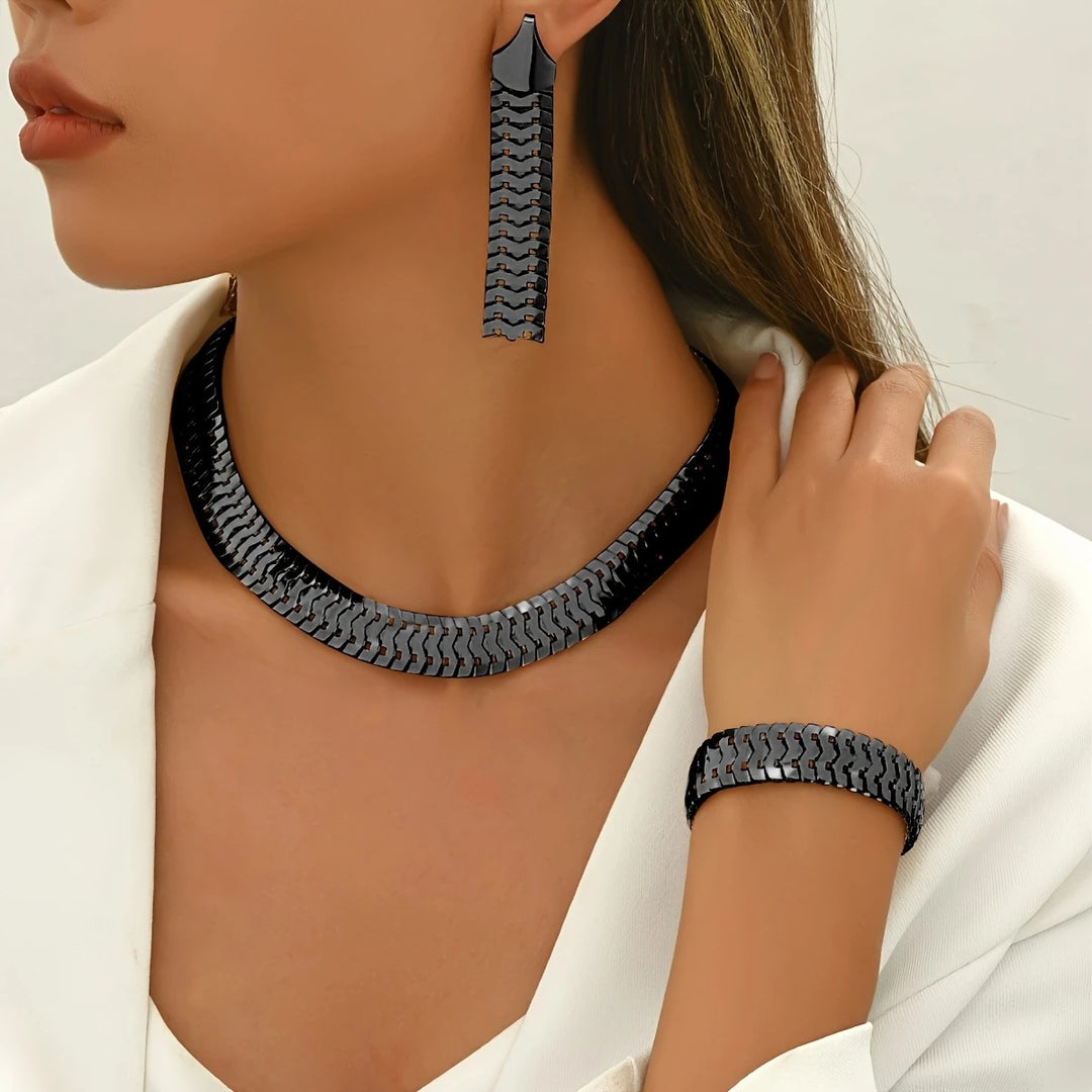 Women’s Wheat Ear Jewelry Set – Bracelet, Necklace & Earring Set