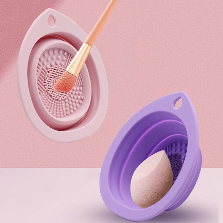 ✨ Folding Silicone Makeup Brush Cleaning Pad — Beauty Washing Tool 💄🧼