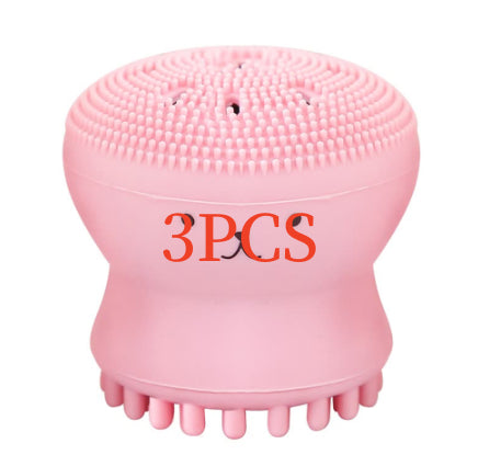🧼🐙 Cartoon Octopus Silicone Wash Brush | Foaming Facial Cleansing & Massage Brush