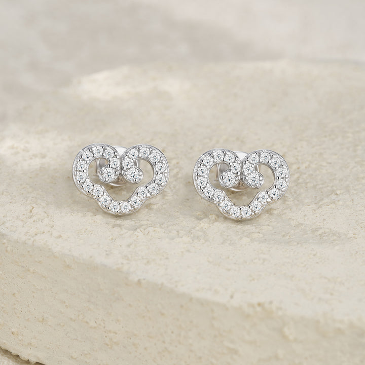 Luxury Minimalist Moissanite Stud Earrings – Platinum-Plated S925 Silver