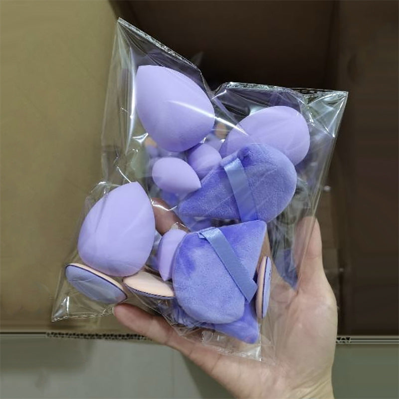 💄✨ Solid Color Cosmetic Egg | 12-Piece Mini Thumb Puff Set