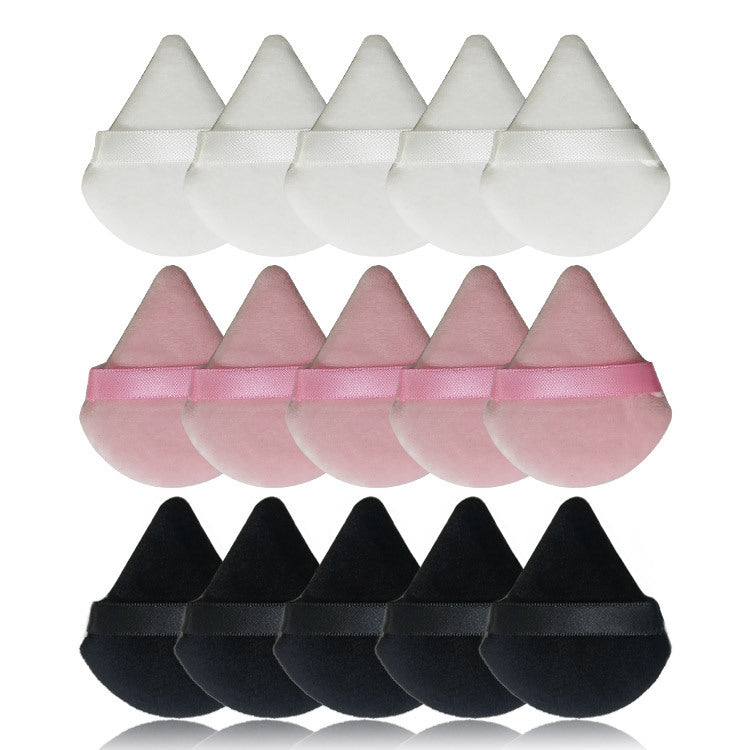 💄✨ Puff Suede Dry Powder Puff | Fan-Shaped Makeup Sponge