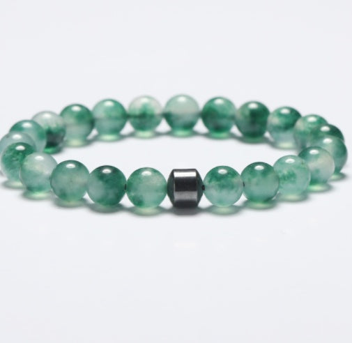 Natural Stone 8mm Couple Bracelet – Turquoise, Tiger Eye & Malachite Mix