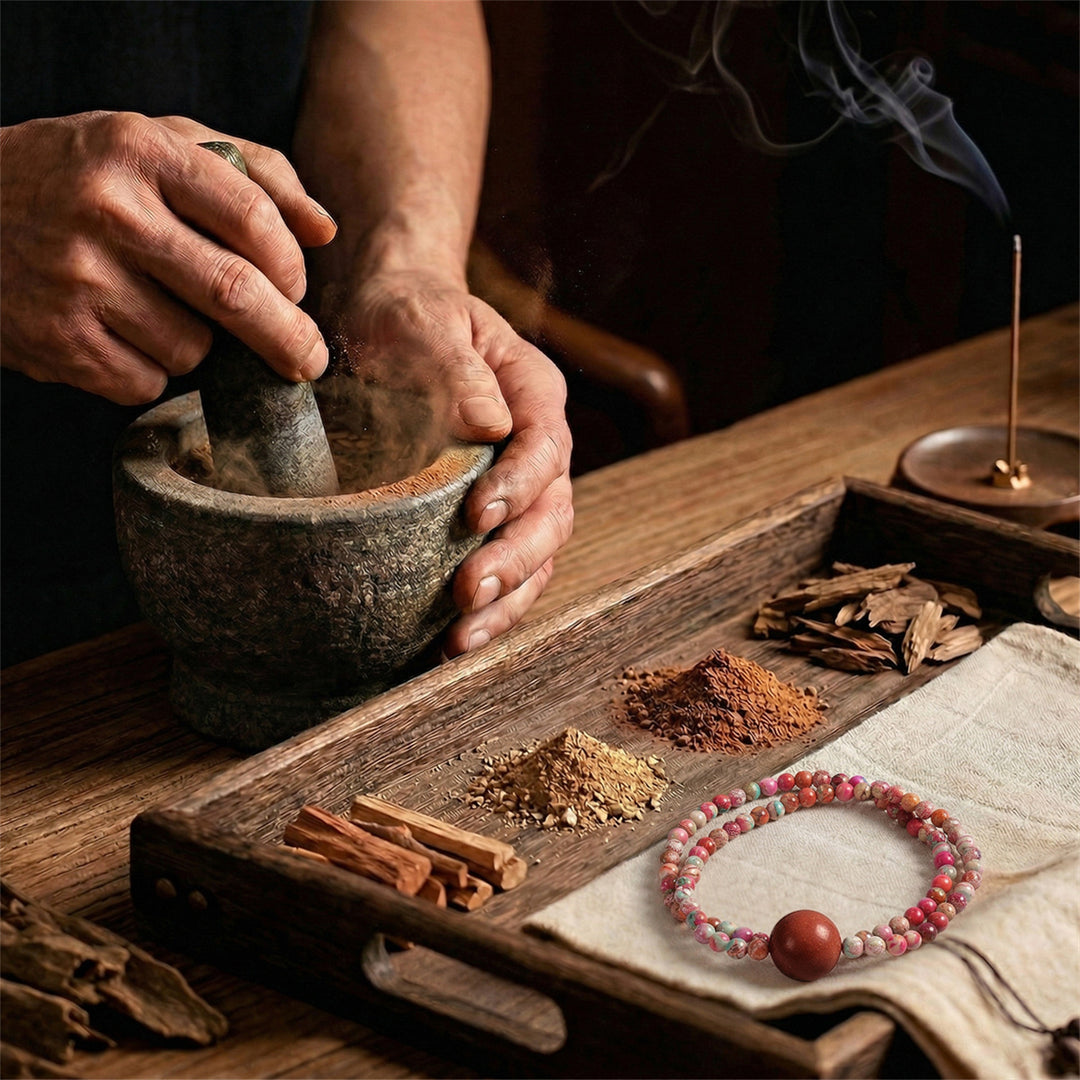 Chinese Herbal Bead Bracelet – Lightweight Wellness Jewelry