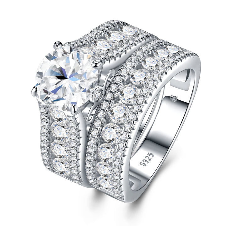 💍 2-Carat Moissanite Minimalist Ring – Platinum-Plated S925 Silver (9g, Sizes 5–9) 💍