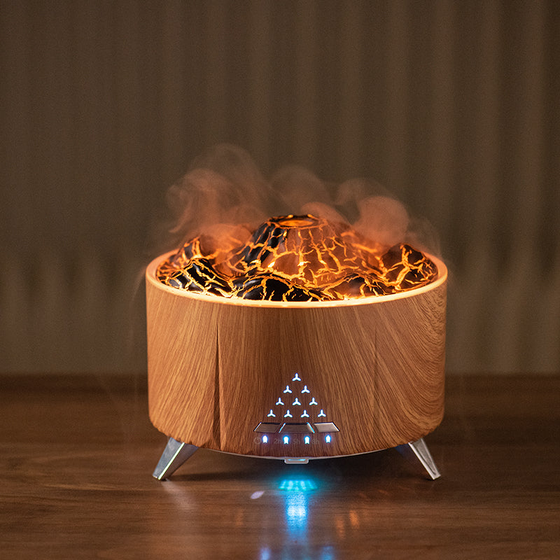 🔥🎶 Flame Aroma Diffuser with Bluetooth Speaker | Volcano Humidifier & White Noise Machine ✨