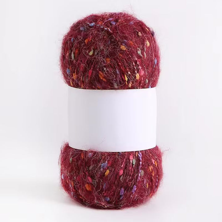 Colored Mohair Knitting Yarn – Soft Hand Woven Mohair Thread for Sweaters, Scarves & DIY Crafts
