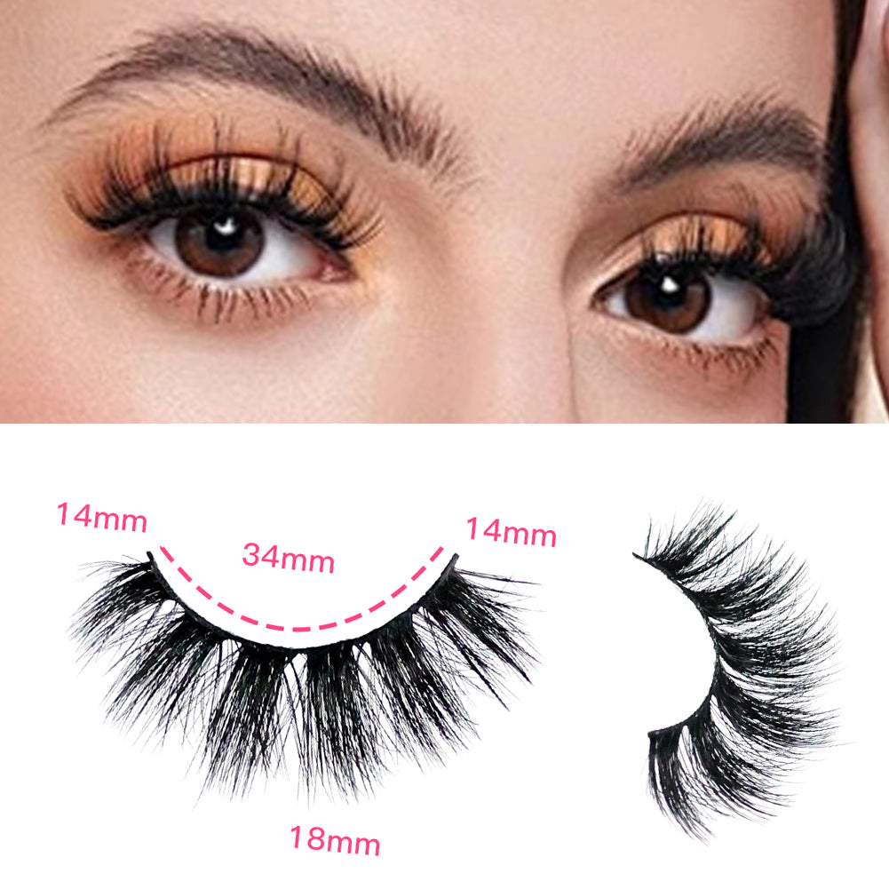👁️✨ 3D False Eyelashes – Multi-Layered, Realistic, Soft & Comfortable Lashes