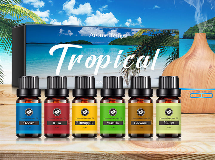 ✨ 16 Theme Atmosphere Flameless Essential Oil Set — 6 × 60ml 🌿💧